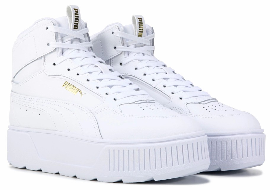 * Puma Women'S Karmen Rebelle Mid Court Shoe White/White Women