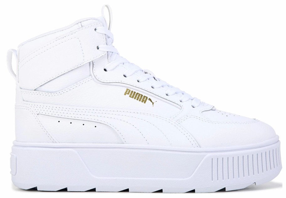 * Puma Women'S Karmen Rebelle Mid Court Shoe White/White Women