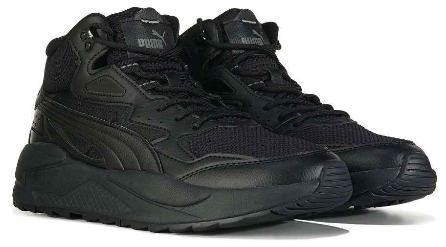 * Puma Men'S X-Ray Speed Mid Top Sneaker Black/Black/Grey Men