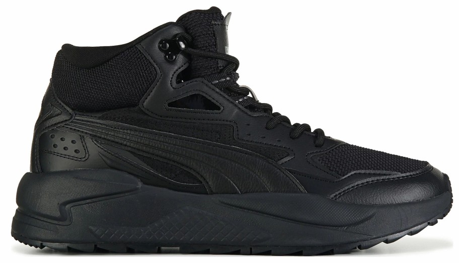 * Puma Men'S X-Ray Speed Mid Top Sneaker Black/Black/Grey Men