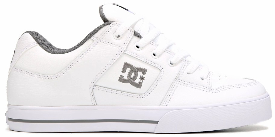 * Dc Men'S Pure High Top Skate Shoe White/Battleship Men