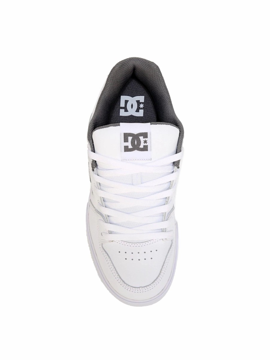 * Dc Men'S Pure High Top Skate Shoe White/Battleship Men