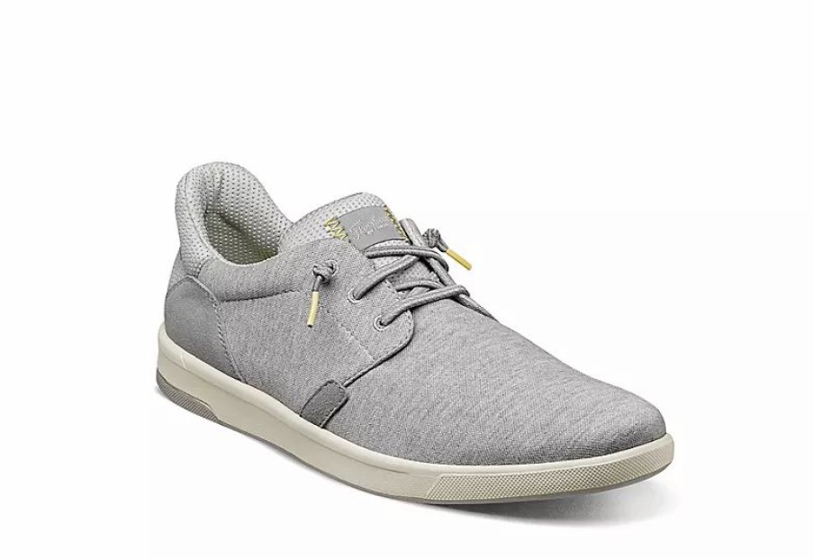 * Florsheim Mens Crossover Canvas Plain Toe Slip On Sneaker Grey Men