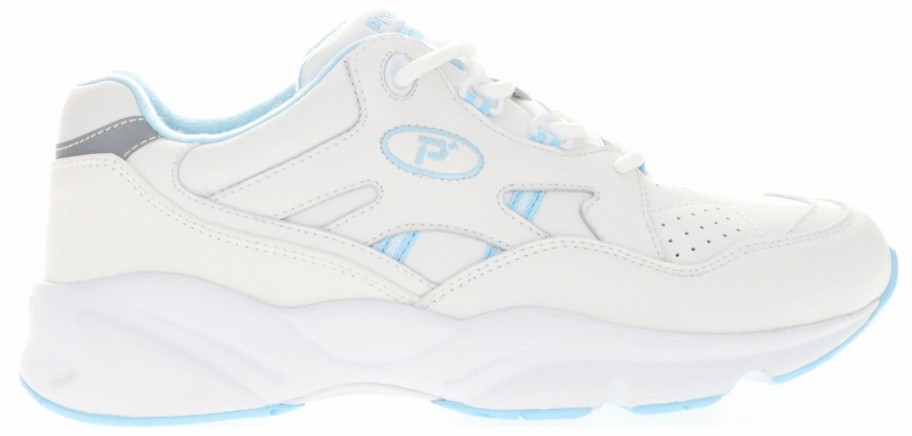 * Women'S Stability Walker Medium/X-Wide/Xx-Wide Sneaker White/Light Blue Leather Women