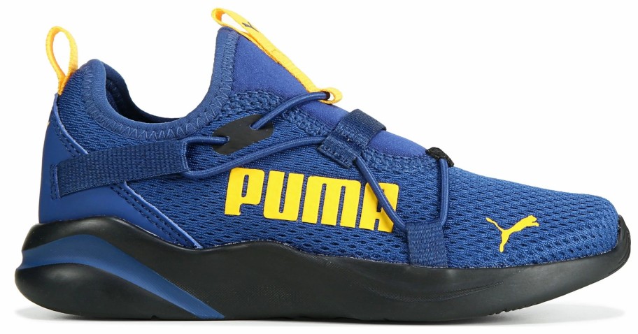 * Puma Kids' Softride Rift Slip On Sneaker Little Kid Blue/Tangerine Boy