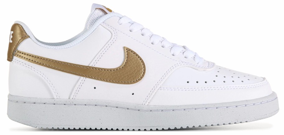 * Nike Women'S Court Vision Low Sneaker White/Gold Women