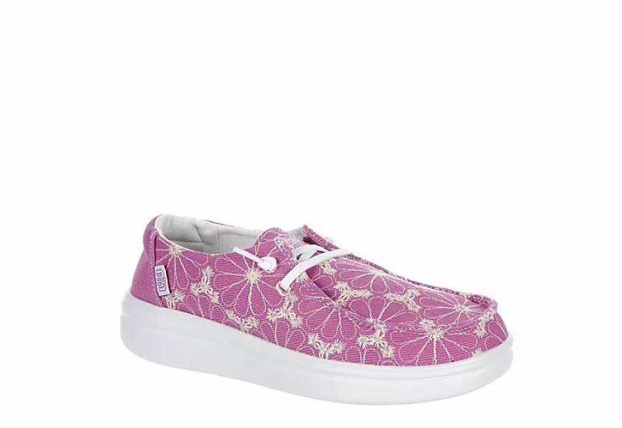 * Heydude Girls Wendy Youth Rise Slip On Sneaker Purple Girls