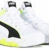 * Puma Kids' Rebound Future Evo Basketball Shoe Big Kid White/Black/Lime Boys