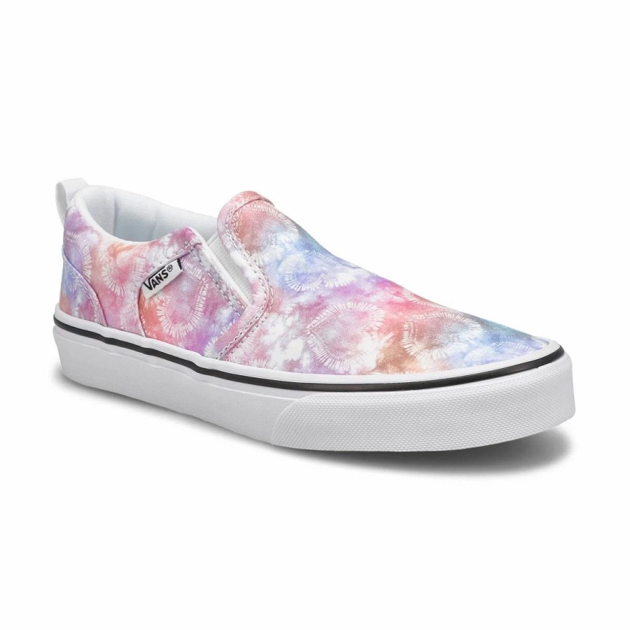 * Vans Girls' Asher Heart Tie Dye Sneaker Mul Girls