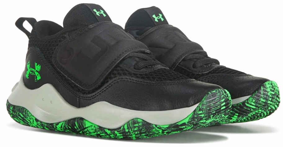 * Kids' Zone 2 Basketball Shoe Little Kid Black/Green Boys