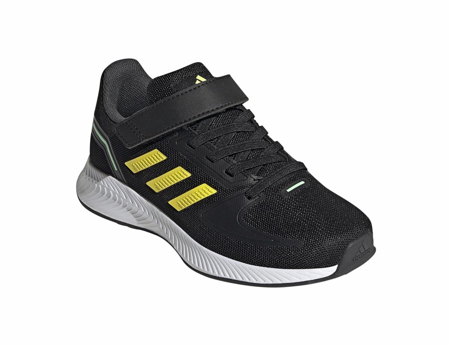 * Kids' Runfalcon 2.0 Strap Sneaker Little/Big Kid Black/Yellow/Green Boys