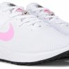 * Nike Women'S Revolution 6 Medium/Wide Running Shoe White/Pink Women