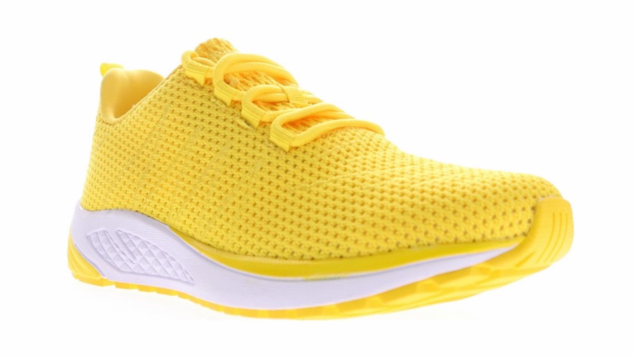 * Women'S Tour Knit Narrow/Medium/Wide/X-Wide/Xx-Wide Sneaker Lemon Fabric Women