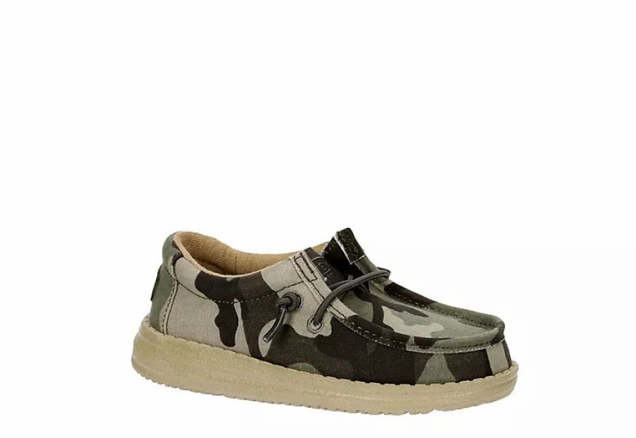 * Heydude Boys Wally Youth Slip On Sneaker Camo Boys