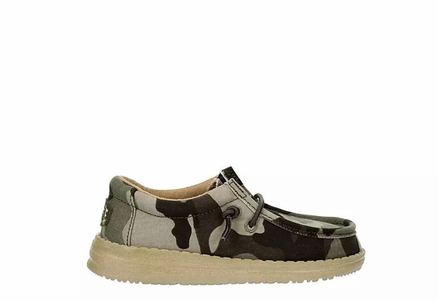 * Heydude Boys Wally Youth Slip On Sneaker Camo Boys