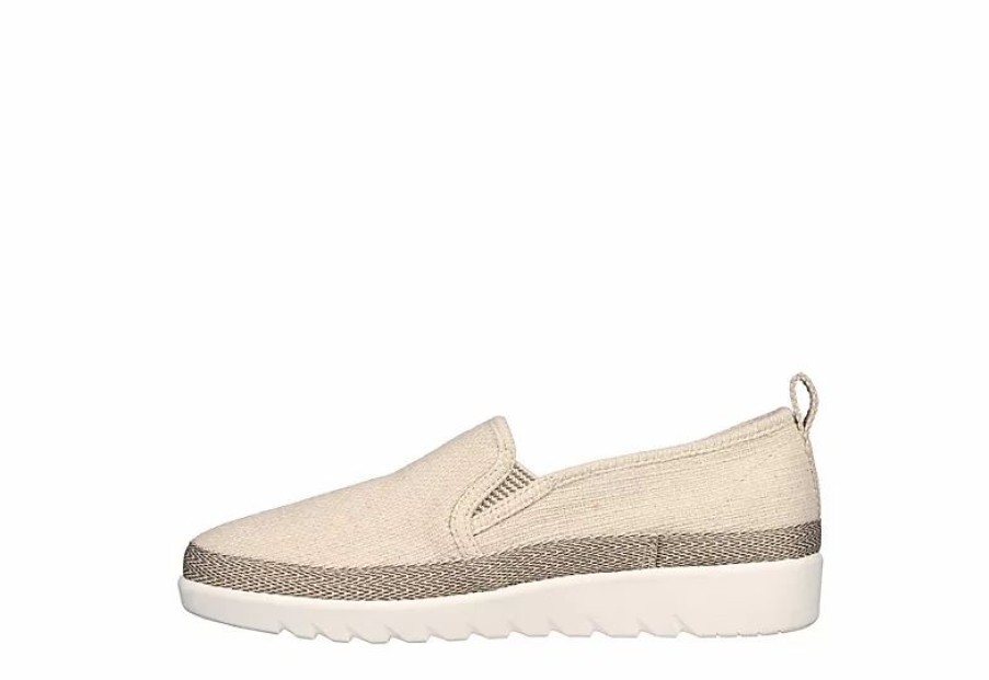 * Skechers Womens Flexpadrille Hi Pleasant Harmony Slip On Sneaker Natural Women