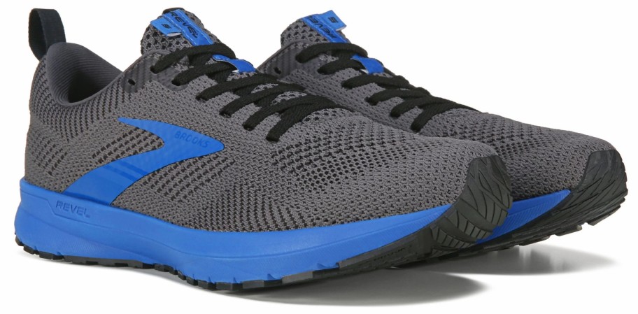 * Men'S Revel 5 Running Shoe Black/Grey/Blue Men