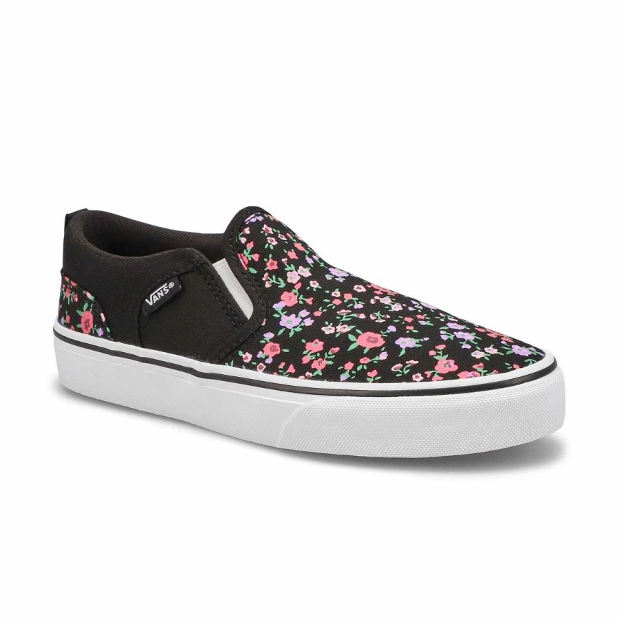 * Vans Girls' Asher Slip On Sneaker Floral Girls