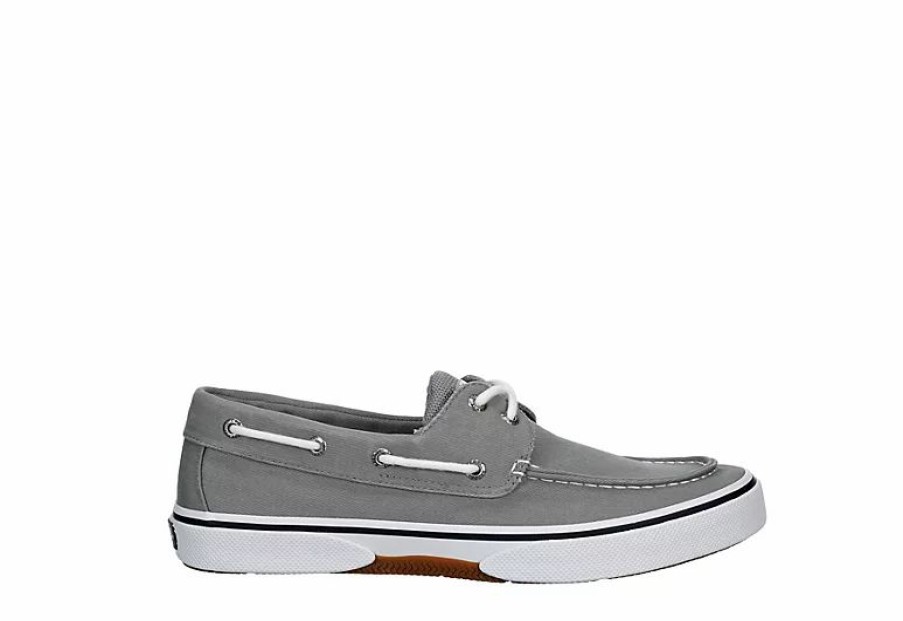 * Sperry Mens Halyard 2-Eye Slip On Sneaker Grey Men