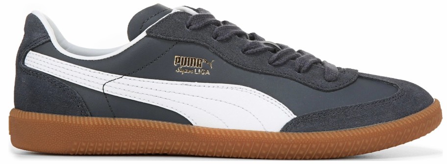 * Puma Kids' Super Liga Sneaker Big Kid Navy/White/Gold Boys