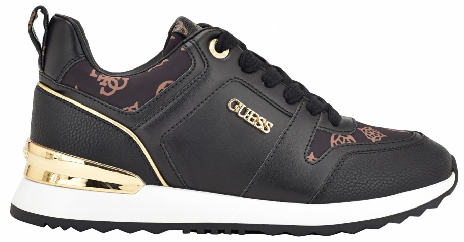 * Guess Women'S Kadlin Sneaker Black Logo Multi Synthetic Women