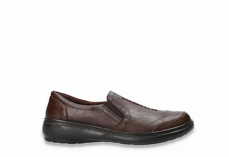 * Easy Street Womens Ultimate Slip On Sneaker Brown Women