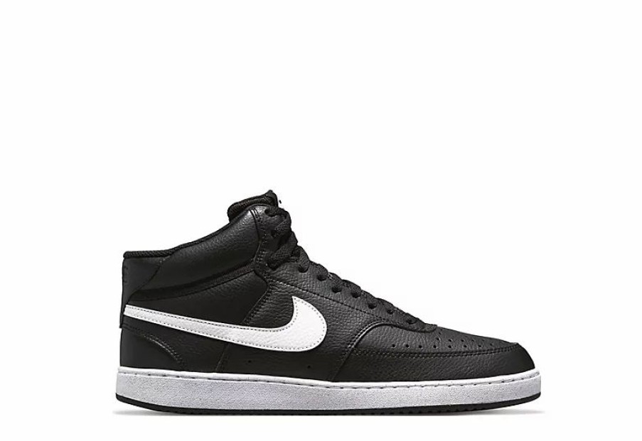 * Nike Mens Court Vision Mid Sneaker Black Men