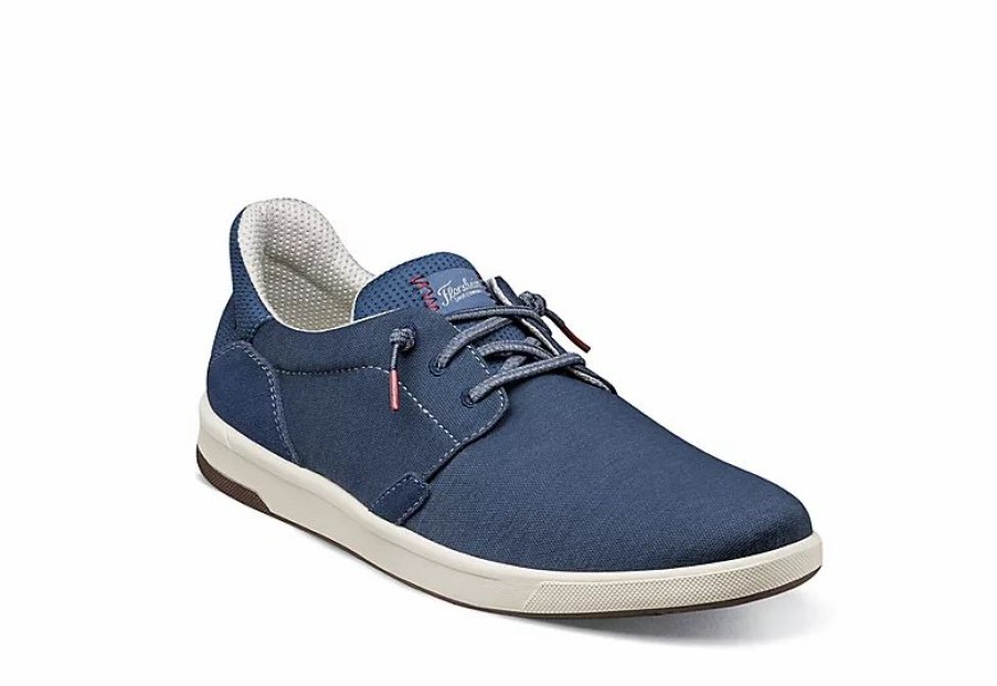 * Florsheim Mens Crossover Canvas Plain Toe Slip On Sneaker Navy Men