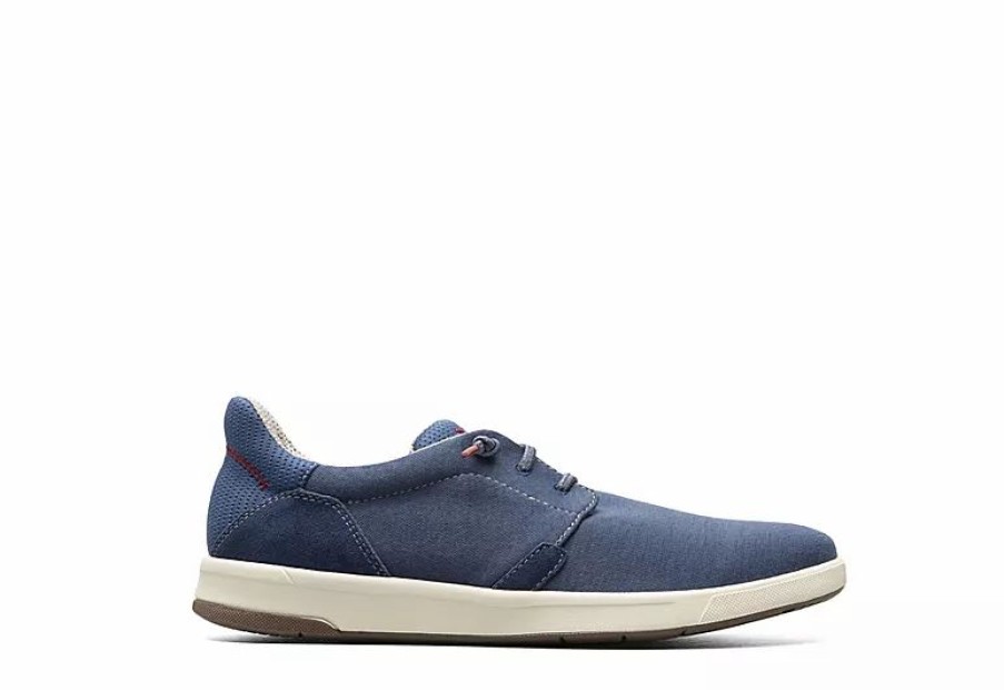 * Florsheim Mens Crossover Canvas Plain Toe Slip On Sneaker Navy Men