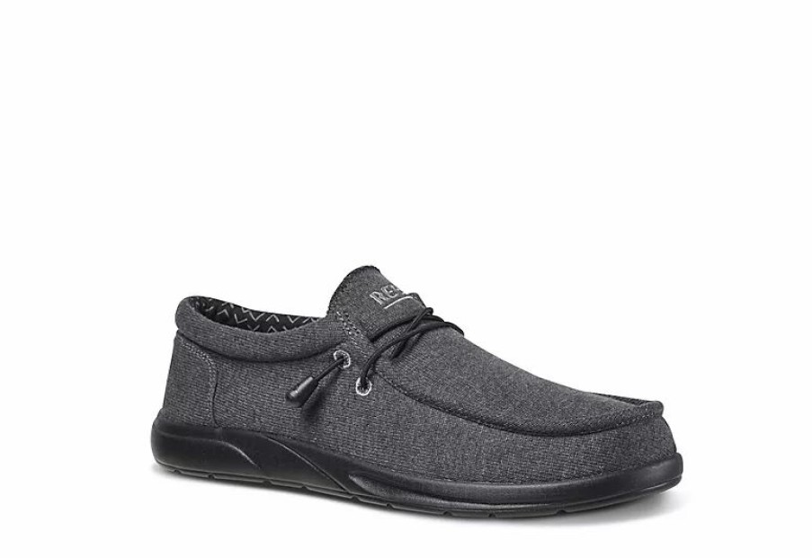 * Reef Mens Cushion Coast Slip On Sneaker Black Men