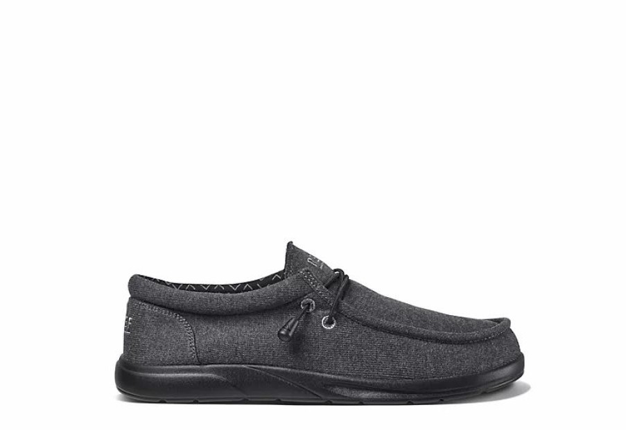 * Reef Mens Cushion Coast Slip On Sneaker Black Men