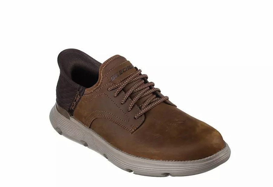 * Skechers Mens Slip-Ins Garza Sneaker Brown Men