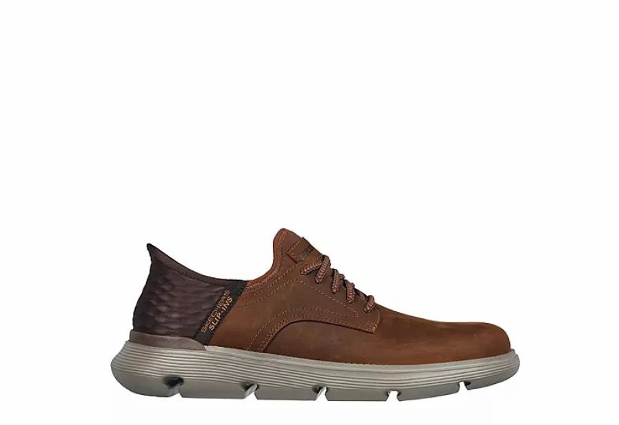 * Skechers Mens Slip-Ins Garza Sneaker Brown Men