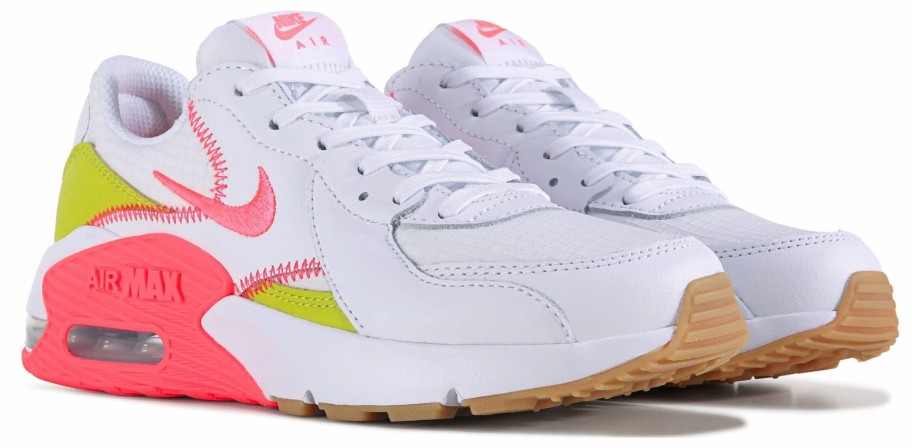 * Nike Women'S Air Max Excee Sneaker White/Pink Punch/Cactus Green Women