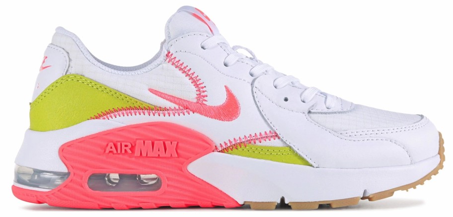 * Nike Women'S Air Max Excee Sneaker White/Pink Punch/Cactus Green Women