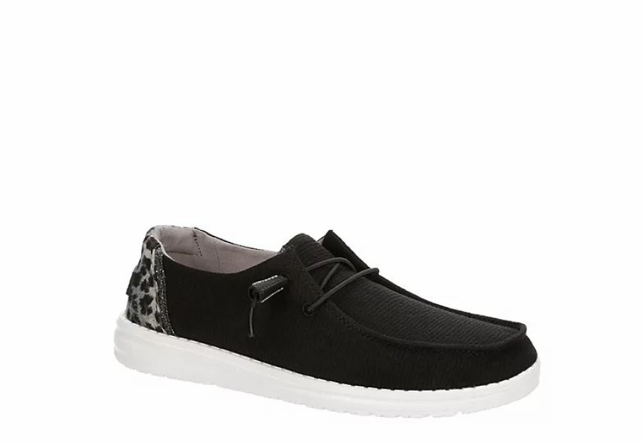 * Heydude Womens Wendy Slip On Sneaker Black Women