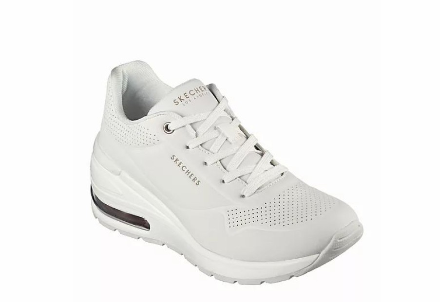 * Skechers Womens Million Air Elevated Air Sneaker White Women