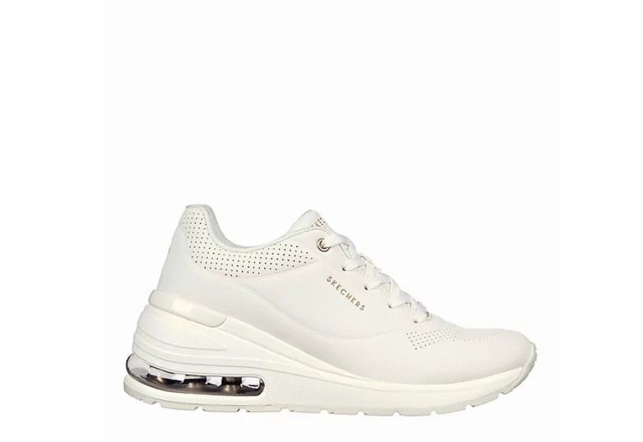 * Skechers Womens Million Air Elevated Air Sneaker White Women