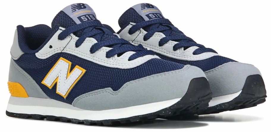 * &New Kids' 515 Retro Sneaker Little Kid Navy/Yellow Boys