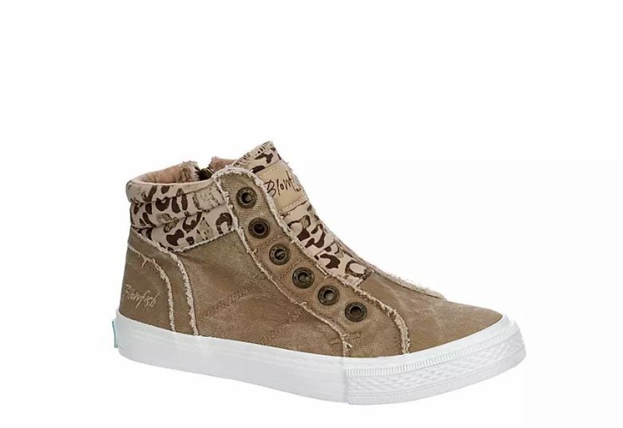 * Blowfish Womens Kora High Top Sneaker Taupe Women