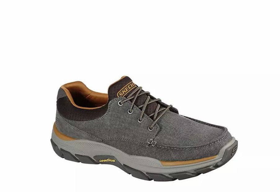 * Skechers Mens Respected Sneaker Brown Men