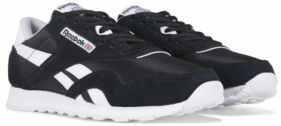 * Men'S Classic Nylon Sneaker Black/White Men