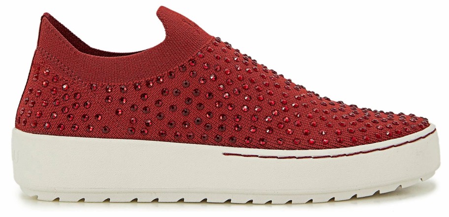 * Women'S Sasha Slip On Sneaker Red Fabric Women