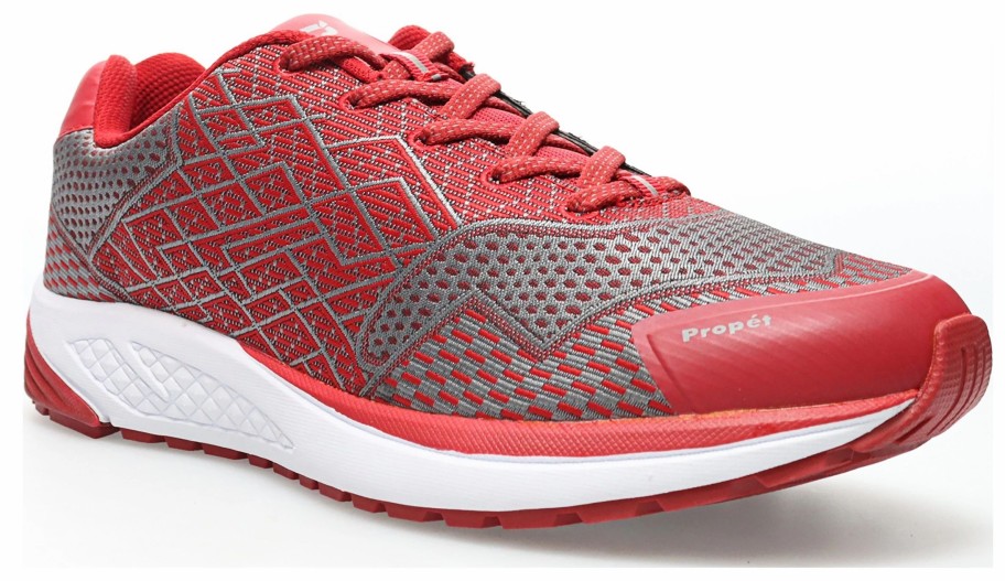 * Men'S Propet One Medium/Wide/X-Wide Sneaker Crimson/Grey Mesh Men