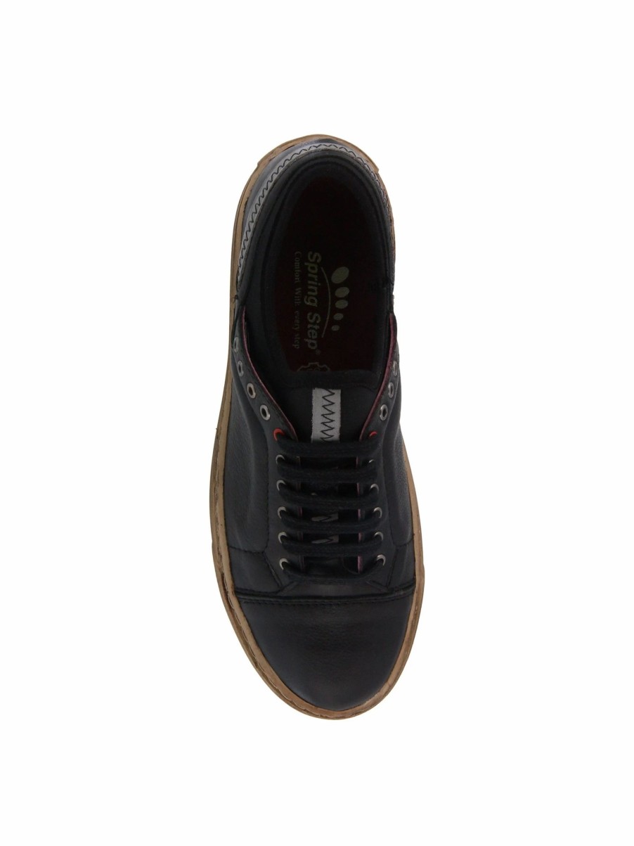 * Women'S Kelbes Lace Up Sneaker Black Leather Women