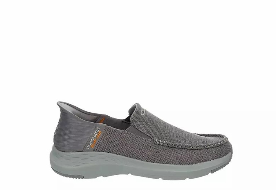 * Skechers Mens Slip-Ins Parson Slip On Sneaker Grey Men