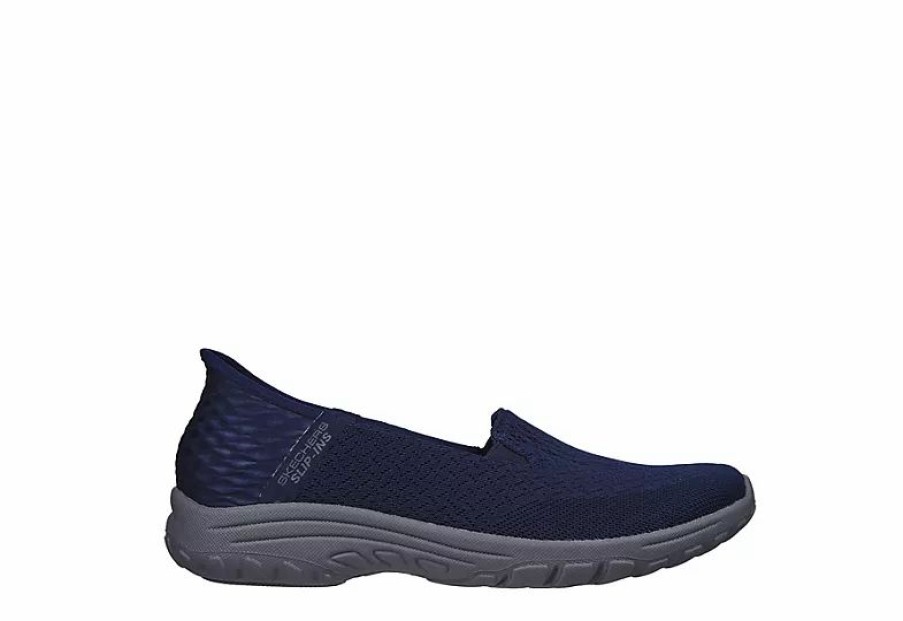 * Skechers Womens Slip-Ins Reggae Fest 2.0 Guiding Sneaker Navy Women