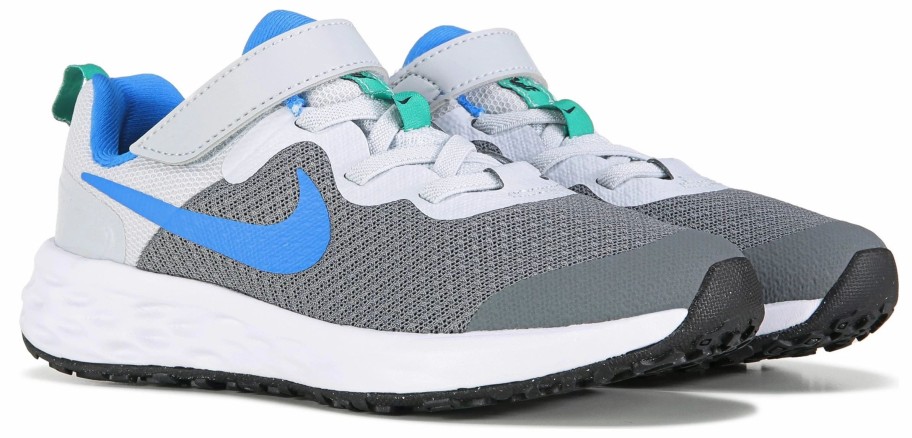 * Nike Kids' Revolution 6 Running Shoe Little Kid Grey/Blue/Green Boy