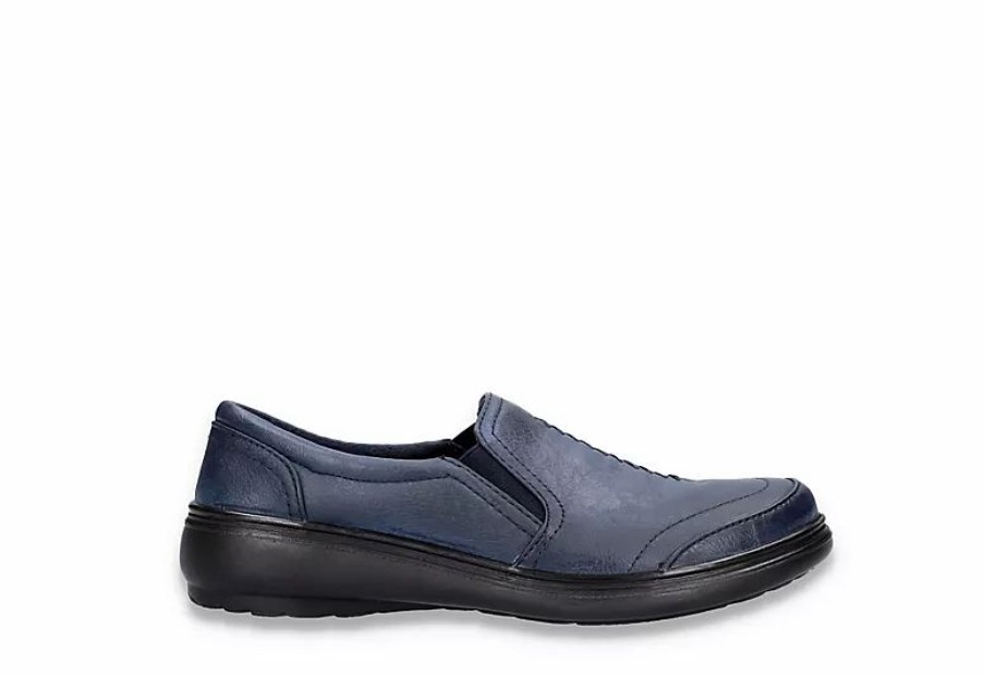 * Easy Street Womens Ultimate Slip On Sneaker Navy Women