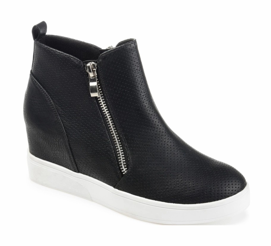 * Women'S Pennelope Wide Wedge Sneaker Black Synthetic Women